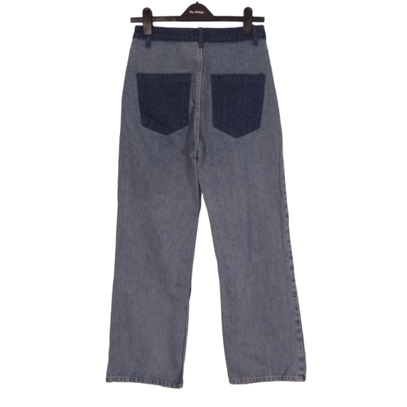 JUST Female Contrast Detail Wide Leg Jeans | Size 26 - Picture 4 of 6